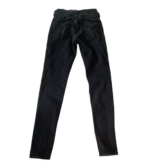 Levi's 710 Super Skinny Jeans Legging Distressed Black Gray 26 EUC - Picture 6 of 11